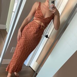 Rust Orange Knit Dress